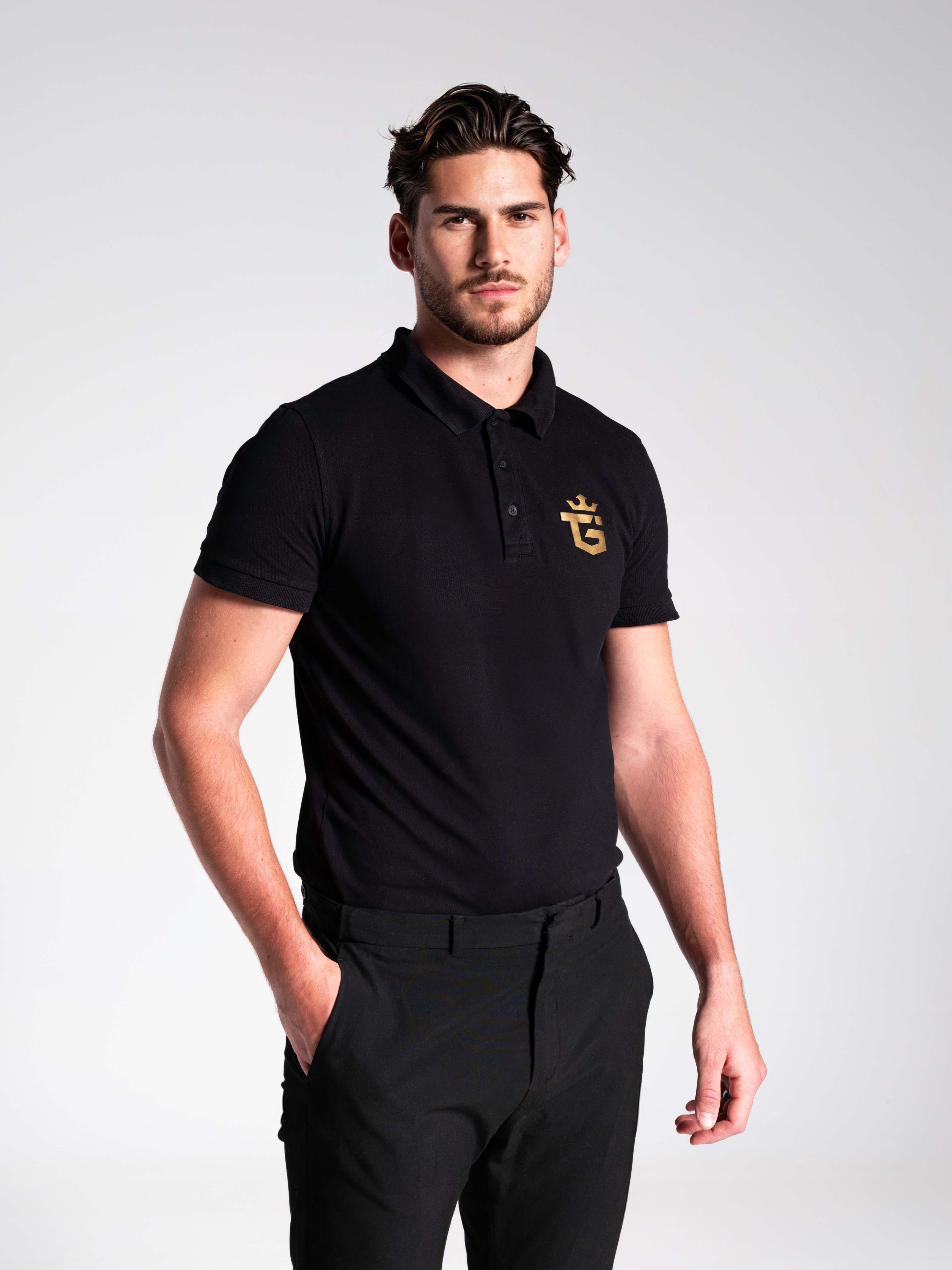 TGI Polo Shirt Men Black | GTRIX