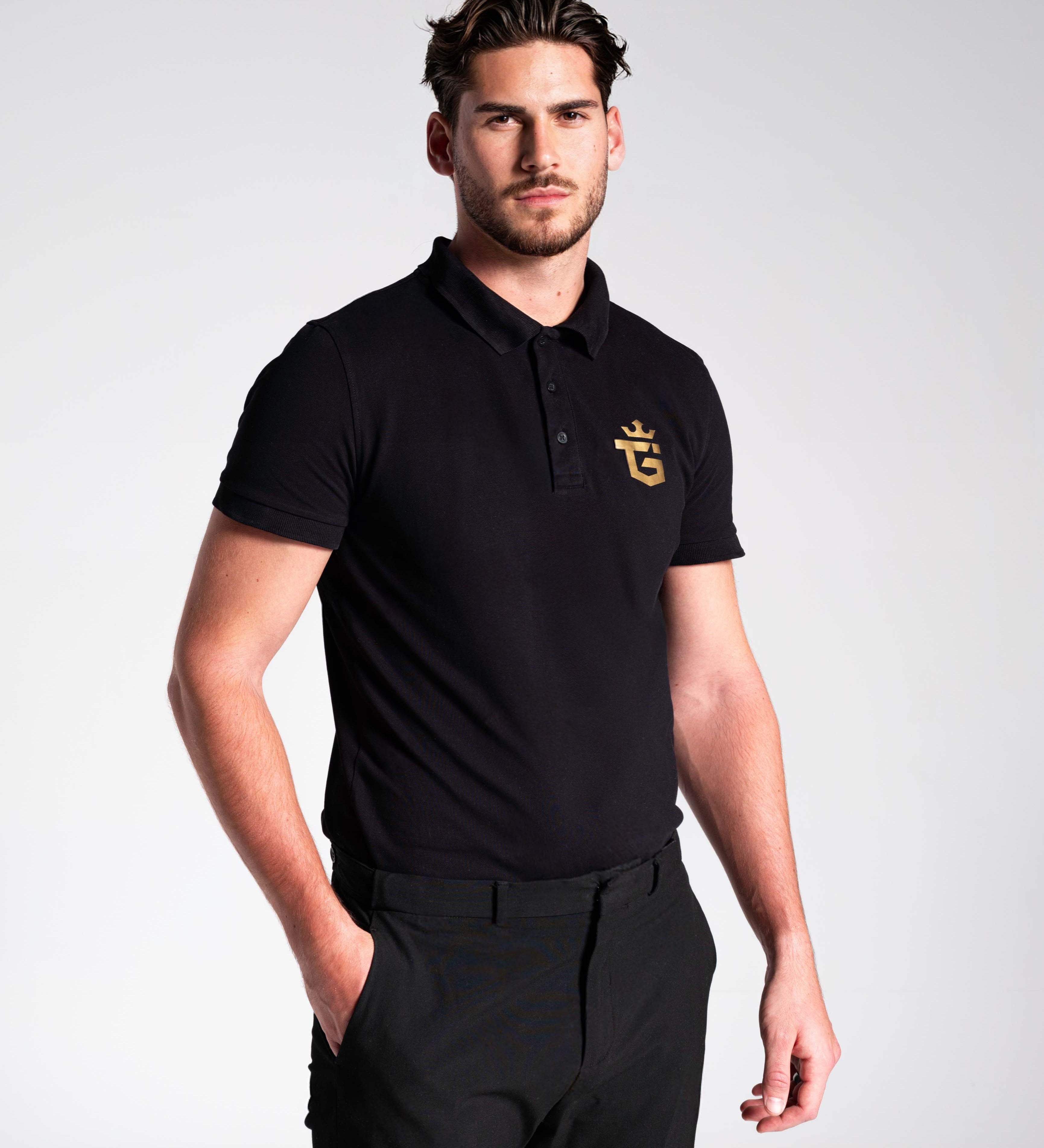 TGI Polo Shirt Men Black | GTRIX