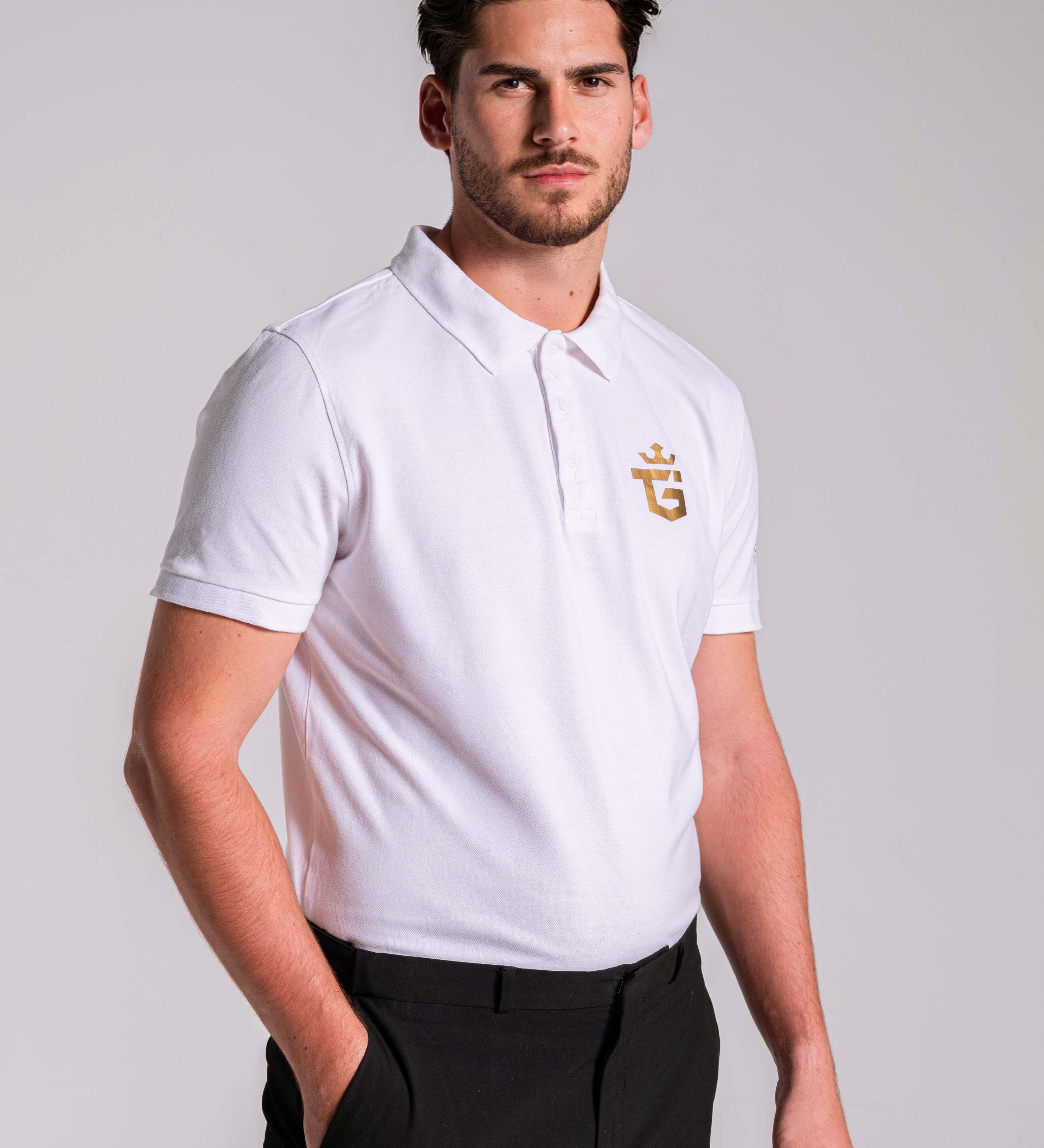 TGI Polo Shirt Men White | GTRIX